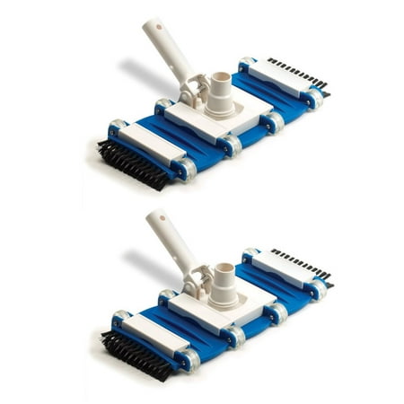 2 Swimline Hydrotools 8165 Swimming Pool Flexible Weighted Vacuum Head w\/Brushes
