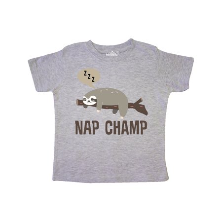 Inktastic Sloth Nap Champ New Baby Gift Toddler Boy or Toddler Girl T-Shirt