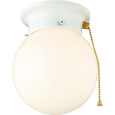 Hardware House Pull-Chain Ceiling Fixture - Finish: White