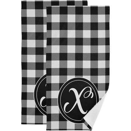 SPXUBZ Kitchen Towels Black and White Buffalo Plaid Letter X for Home Kitchen Decor Housewarming Gift Towel Set of 2
SPXUBZ Kitchen Towels Black and White Buffalo Plaid Letter X for Home Kitchen Decor Housewarming Gift Towel Set of 2