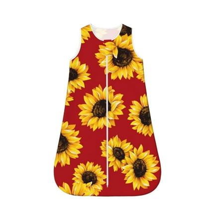 Fotbe Sunflowers On Red Pattern Sleep Sack - Baby Wearable Blanket with Zipper Extra Soft Cotton Sleeveless Sleeping Bag for Infants-Small
Fotbe Sunflowers On Red Pattern Sleep Sack - Baby Wearable Blanket with Zipper Extra Soft Cotton Sleeveless Sleeping Bag for Infants-Small