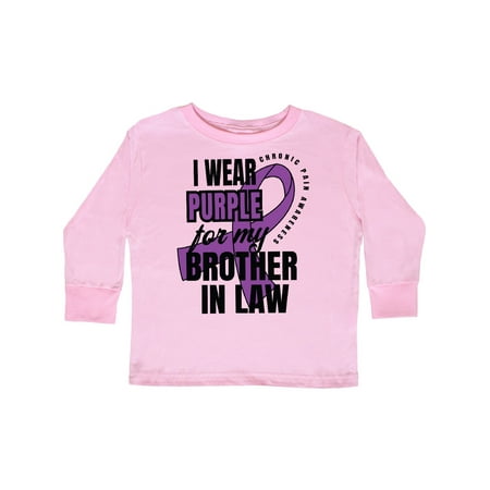 Inktastic Chronic Pain I Wear Purple For My Brother in Law Gift Toddler Boy or Toddler Girl Long Sleeve T-Shirt
Inktastic Chronic Pain I Wear Purple For My Brother in Law Gift Toddler Boy or Toddler Girl Long Sleeve T-Shirt