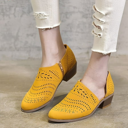 Lydiaunistar Women s Block Heel Hollow Out Short Boots Solid Color Pointed Toe Side Zipper Shoes Side Cut-out Loafers Shoes Yellow 8.5()
Lydiaunistar Women s Block Heel Hollow Out Short Boots Solid Color Pointed Toe Side Zipper Shoes Side Cut-out Loafers Shoes Yellow 8.5()