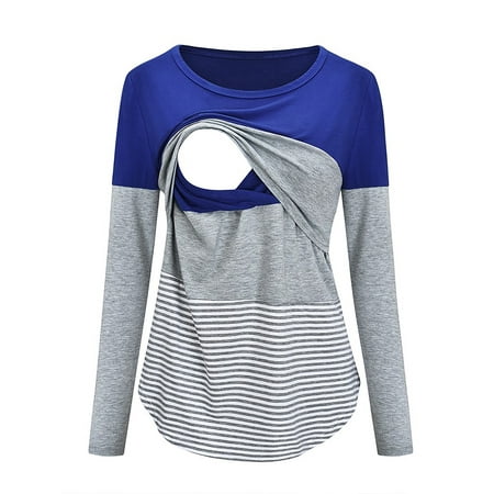Enjiwell Pregnant Womens Striped T-shirt Maternity Nursing Layered Lace Blouse Tee
Enjiwell Pregnant Womens Striped T-shirt Maternity Nursing Layered Lace Blouse Tee
