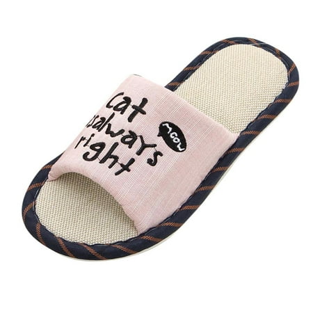 Youmylove Women Slide Slippers Summer Casual Home Cat Pattern Linen Flip Flops Indoor Slipper Shoes Stylish Female Cozy Daily Walking
Youmylove Women Slide Slippers Summer Casual Home Cat Pattern Linen Flip Flops Indoor Slipper Shoes Stylish Female Cozy Daily Walking