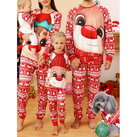 Raruxxin Parent-Child Christmas Elk Print Macthing Pajamas Set Long Sleeve Christmas Cartoon Tops Trousers Suit/Romper/Dog Wear
Raruxxin Parent-Child Christmas Elk Print Macthing Pajamas Set Long Sleeve Christmas Cartoon Tops Trousers Suit/Romper/Dog Wear