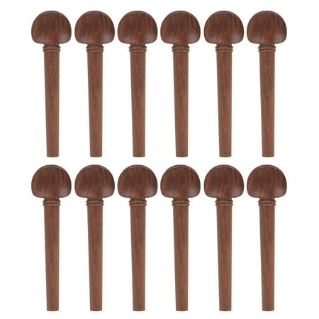 12pcs Professional Oud Tuning Pegs Oud Part Tuning Pegs Oud Accessories (Brown)