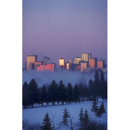 Posterazzi DPI1777196 Misty Skyline Edmonton Alberta Canada Poster Print by Bilderbuch, 11 x 18