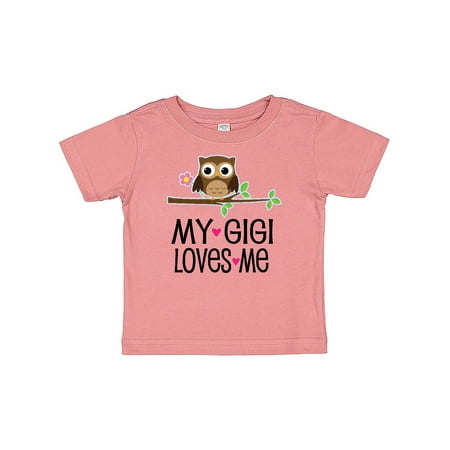 Inktastic My Gigi Loves Me Girl Owl Gift Baby Girl T-Shirt