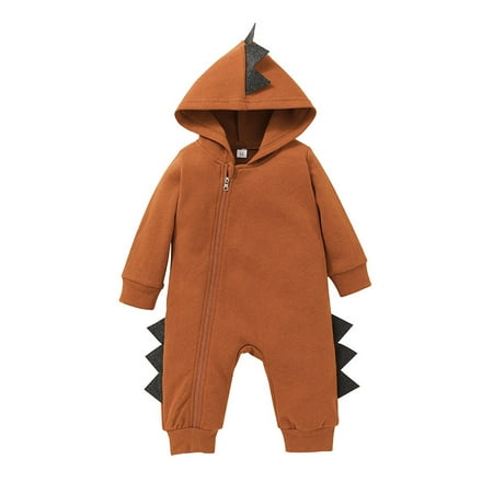 QWERTYU Newborn Infant Baby Toddler Hooded Dinosaur Zip Up Jumpsuit for Girl Boy Cotton Winter Warm Clothes Romper 0-24M Brown 68
QWERTYU Newborn Infant Baby Toddler Hooded Dinosaur Zip Up Jumpsuit for Girl Boy Cotton Winter Warm Clothes Romper 0-24M Brown 68