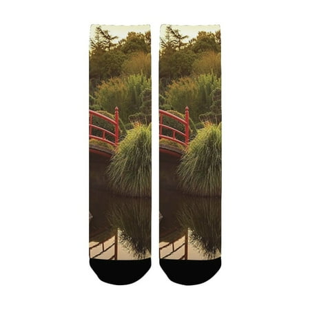 Japanese Decor Peaceful Garden In Twilight With Reflections In The Water Red Bridge On Pond Sunset G Women s Custom Socks (Made In USA)
Japanese Decor Peaceful Garden In Twilight With Reflections In The Water Red Bridge On Pond Sunset G Women s Custom Socks (Made In USA)