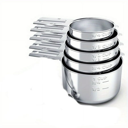 DEKAXI DEKAXID 4/5/6pcs Stainless Steel Measuring Cups Stackable Measuring Cup Set For Kitchen Cooking And Baking Kitchen Accessories Kitchen Supplies
DEKAXI DEKAXID 4/5/6pcs Stainless Steel Measuring Cups Stackable Measuring Cup Set For Kitchen Cooking And Baking Kitchen Accessories Kitchen Supplies