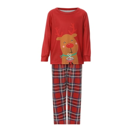 Family Matching Pajamas Set Deer Print Long Sleeve Blouse+ Plaid Pyjama Trousers for Parents Kids
Family Matching Pajamas Set Deer Print Long Sleeve Blouse+ Plaid Pyjama Trousers for Parents Kids