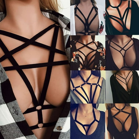EFINNY Women Sexy Bandage Black Halter Lace Up Club Hollow Out Bralette Lingerie Bra
EFINNY Women Sexy Bandage Black Halter Lace Up Club Hollow Out Bralette Lingerie Bra