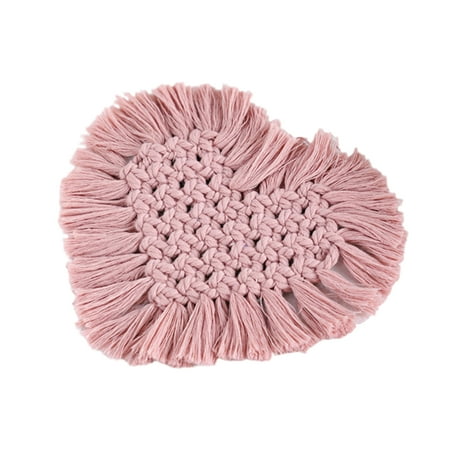 Coaster Hand-woven Insulated Bohemian Style Love Heart Shaped Tassel Cup Pad for Home
Coaster Hand-woven Insulated Bohemian Style Love Heart Shaped Tassel Cup Pad for Home