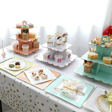 Cake Stand Exquisite Three-layer Paper Eco-friendly Disposable Dessert Stand for Wedding Clear Paper
Cake Stand Exquisite Three-layer Paper Eco-friendly Disposable Dessert Stand for Wedding Clear Paper
