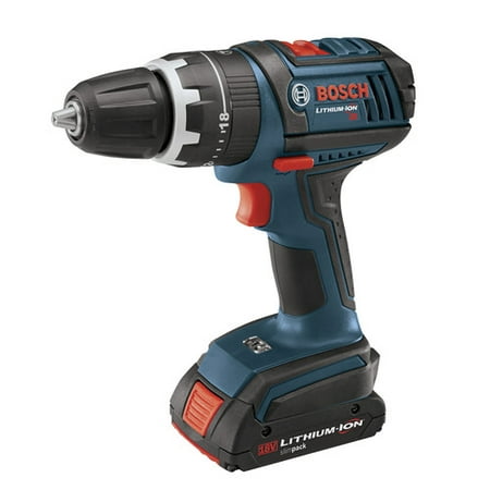 Factory-Reconditioned Bosch HDS180-03-RT 18V Cordless Lithium-Ion Compact Tough 1\/2 in. Hammer Drill Driver with 2 Batte (Refurbished)