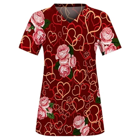 Hesxuno Womens Plus Size Scrubs Fashion Women s V-Neck Casual Short Sleeve Printed Pockets Ladies Tops Blouse Summer Nurse Shirts Scrubs
Hesxuno Womens Plus Size Scrubs Fashion Women s V-Neck Casual Short Sleeve Printed Pockets Ladies Tops Blouse Summer Nurse Shirts Scrubs