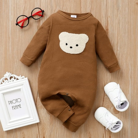 PatPat Baby Girl Boy Bear Embroidered Ribbed Long sleeve Jumpsuit Winter Newborn Base Layer Bodaysuit Overall 0-18 Month
PatPat Baby Girl Boy Bear Embroidered Ribbed Long sleeve Jumpsuit Winter Newborn Base Layer Bodaysuit Overall 0-18 Month