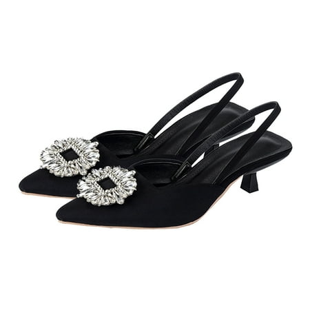 Backless Slide for Shopping & Dates Black Size 39 Stylish Pointed Toe Low Heel Sandals
Backless Slide for Shopping & Dates Black Size 39 Stylish Pointed Toe Low Heel Sandals