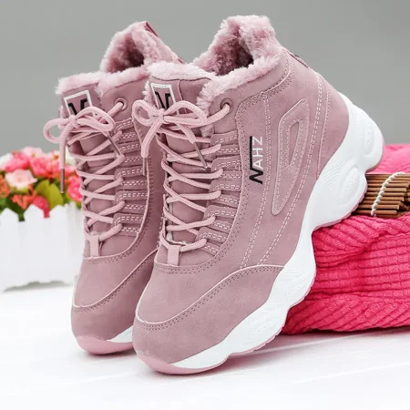 Thermal Casual Sneakers Solid Color Thick Sole Dad Shoes Plush Lined Anti-slip Running Shoes Women‘s Footwear
Thermal Casual Sneakers Solid Color Thick Sole Dad Shoes Plush Lined Anti-slip Running Shoes Women‘s Footwear