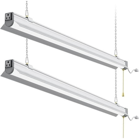 Linkable LED Shop Light 10400LM 80W LED Utility Light Fixture 3.6FT 5000K LED Workbench Light LED Shop Lights for Garage Workshop Power Cord w/Pull Chain Hanging or Surface Mount 2 Pack
Linkable LED Shop Light 10400LM 80W LED Utility Light Fixture 3.6FT 5000K LED Workbench Light LED Shop Lights for Garage Workshop Power Cord w/Pull Chain Hanging or Surface Mount 2 Pack