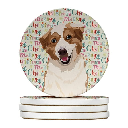 Australian Shepherd Red and White #1 Christmas Large Sandstone Coasters Pack of 4 4 in x 4 in
Australian Shepherd Red and White #1 Christmas Large Sandstone Coasters Pack of 4 4 in x 4 in