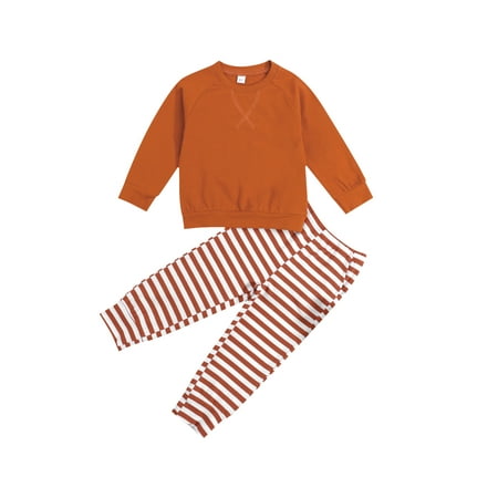 IZhansean Toddler Baby Girls Boys Fall Outfits Long Sleeve Pullover Tops+Striped Trousers Clothes Orange 3-4 Years
IZhansean Toddler Baby Girls Boys Fall Outfits Long Sleeve Pullover Tops+Striped Trousers Clothes Orange 3-4 Years