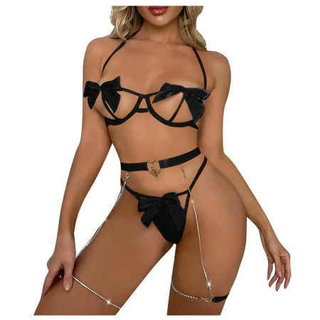 RPVATI Women s Lingerie Set with Garter Halter lingerie for women Hollow Out Bodysuit Lingerie for Women Sexy Bowknot 3 Piece Babydoll
RPVATI Women s Lingerie Set with Garter Halter lingerie for women Hollow Out Bodysuit Lingerie for Women Sexy Bowknot 3 Piece Babydoll