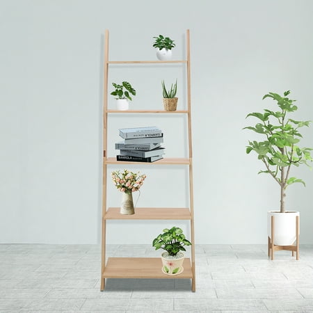 MIDUO Wood Book Display Ladder Shelf Modern 5 Tier Pot Display Rack
MIDUO Wood Book Display Ladder Shelf Modern 5 Tier Pot Display Rack