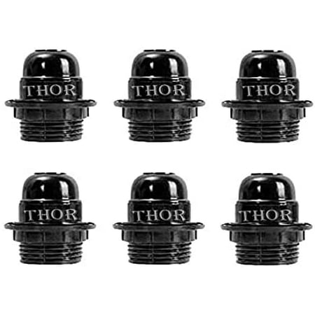 Black Bulb Holder with Ring Lamp Holder Light Socket 6 Pieces 
Black Bulb Holder with Ring Lamp Holder Light Socket 6 Pieces