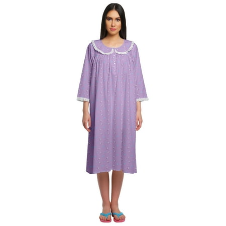 Moomaya Button Placket Knee Long Nightdress For Women Printed Nightwear
Moomaya Button Placket Knee Long Nightdress For Women Printed Nightwear
