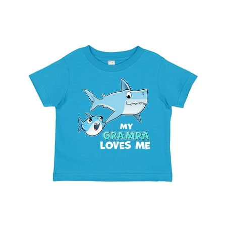 Inktastic My Grampa Loves Me with Cute Sharks Gift Toddler Boy or Toddler Girl T-Shirt