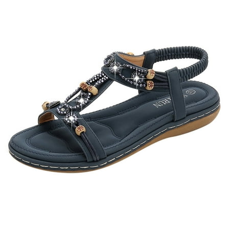 Womens Sandals Women Ladies String Bead Casual Elastic Band Bohemian Beach Shoes Sandals Women S Sandals Pu Navy 39
Womens Sandals Women Ladies String Bead Casual Elastic Band Bohemian Beach Shoes Sandals Women S Sandals Pu Navy 39