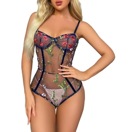 Glonme Ladies Lingerie Deep V Bodysuit Lace Babydoll Home Backless Nightwear Teddy Embroidery Sleepwear Navy Blue S
Glonme Ladies Lingerie Deep V Bodysuit Lace Babydoll Home Backless Nightwear Teddy Embroidery Sleepwear Navy Blue S