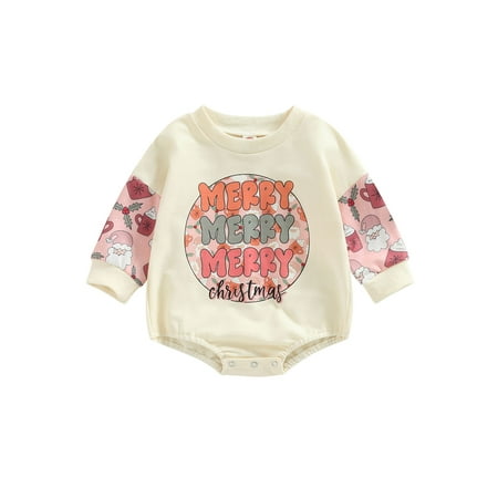 Amuver Baby Christmas Romper Cute Santa/Letter Print Long Sleeve Round Neck One-Piece Bodysuit
Amuver Baby Christmas Romper Cute Santa/Letter Print Long Sleeve Round Neck One-Piece Bodysuit