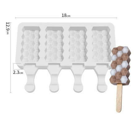 4 Cell Silicone Ice Cream Mold DIY Chocolate Dessert Popsicle Moulds with Stick Ice Cube Trays Mar Tools Summer Party Supplies
4 Cell Silicone Ice Cream Mold DIY Chocolate Dessert Popsicle Moulds with Stick Ice Cube Trays Mar Tools Summer Party Supplies