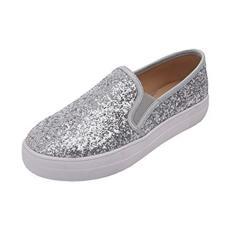 Feversole Women s Fashion Slip-On Sneaker Casual Platform Loafers Glitter Silver Size 6.5 M US
Feversole Women s Fashion Slip-On Sneaker Casual Platform Loafers Glitter Silver Size 6.5 M US