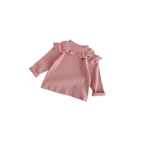 elfinBE Baby Girl Toddler Long Sleeved Crew Neck Soft Solid Color Ruffled Bottoming Blouse Top 6-24M
elfinBE Baby Girl Toddler Long Sleeved Crew Neck Soft Solid Color Ruffled Bottoming Blouse Top 6-24M
