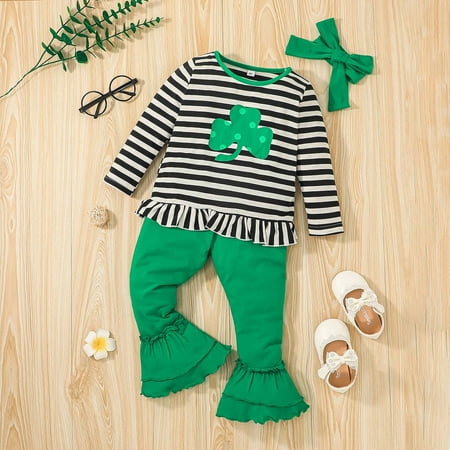 QIPOPIQ Infant Girl s Clothing Set Clearance Children s Long-sleeved Top Trousers Hairband Set Three-piece Children s Clothing
QIPOPIQ Infant Girl s Clothing Set Clearance Children s Long-sleeved Top Trousers Hairband Set Three-piece Children s Clothing
