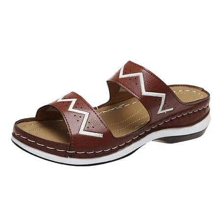 KIJBLAE Women s Slippers Clearance Splicing Slope Heel Open Toe Slippers Shoes Comfy Sandals Casual Comfortable Beach Sandals Brown 36 Lady Slippers Discount
KIJBLAE Women s Slippers Clearance Splicing Slope Heel Open Toe Slippers Shoes Comfy Sandals Casual Comfortable Beach Sandals Brown 36 Lady Slippers Discount