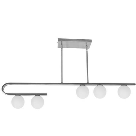 5 Light Halogen Polished Chrome Horizontal Pendant Ceiling Light with White Glass
5 Light Halogen Polished Chrome Horizontal Pendant Ceiling Light with White Glass