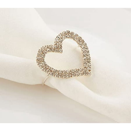 Fennco Styles Elegant Jeweled Heart Napkin Rings Set of 4 - Silver Decorative Napkin Holder for Dining Table Décor Holidays Weddings Banquets Family Gatherings and Special Occasions
Fennco Styles Elegant Jeweled Heart Napkin Rings Set of 4 - Silver Decorative Napkin Holder for Dining Table Décor Holidays Weddings Banquets Family Gatherings and Special Occasions