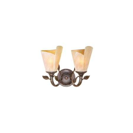 Bathroom Vanity 2 Light Fixtures With Black Walnut Finish Steel Material Medium 13" 200 Watts