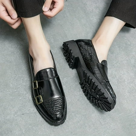 SHZHRUKUNSHM Classic Solid Double Monk Strap Loafers with Durable PU Uppers Stylish and Comfortable Slip-On Dress Shoes for Business Occasions Perfect for Office Daily Wear
SHZHRUKUNSHM Classic Solid Double Monk Strap Loafers with Durable PU Uppers Stylish and Comfortable Slip-On Dress Shoes for Business Occasions Perfect for Office Daily Wear