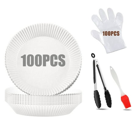 Air Fryer Disposable Paper Liner With Food Tong and Baking Brush ,Baking Paper for Air Fryer Oil-proof Water-proof Food Grade for Baking Roasting Microwave or Air Fryer (100PCS White)
Air Fryer Disposable Paper Liner With Food Tong and Baking Brush ,Baking Paper for Air Fryer Oil-proof Water-proof Food Grade for Baking Roasting Microwave or Air Fryer (100PCS White)