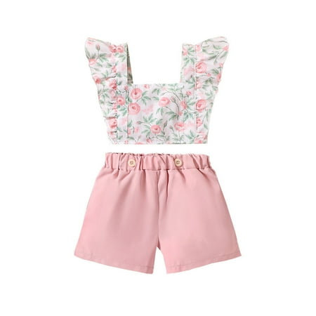 Toddler Girl Clothes Summer Sleeveless Floral Print Tops Shorts 2Pcs Outfits Clothes Set For Children Clothes Summer Clothes
Toddler Girl Clothes Summer Sleeveless Floral Print Tops Shorts 2Pcs Outfits Clothes Set For Children Clothes Summer Clothes