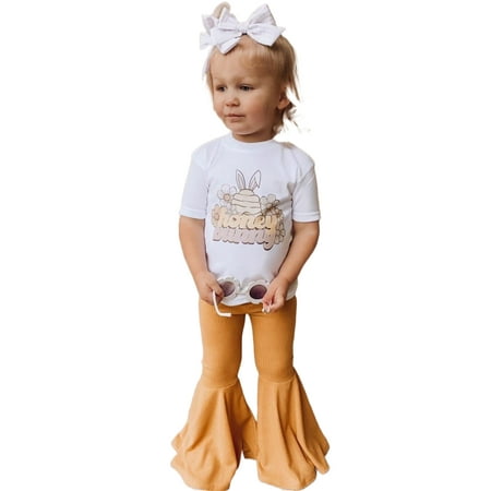 AMILIEe Toddler Baby Girl Outfit Rabbit Top Short Sleeve Shirts Flare Pants Clothes Set
AMILIEe Toddler Baby Girl Outfit Rabbit Top Short Sleeve Shirts Flare Pants Clothes Set