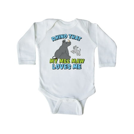 Inktastic Rhino That My Mee Maw Loves Me with Cute Rhinos Gift Baby Boy or Baby Girl Long Sleeve Bodysuit
Inktastic Rhino That My Mee Maw Loves Me with Cute Rhinos Gift Baby Boy or Baby Girl Long Sleeve Bodysuit