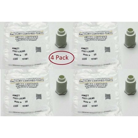 49621VP OEM Dryer Leveling Leg Foot for Whirlpool Kenmore-(4 Pack)